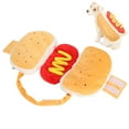 thumbnail image 4 of Disfraz De Hot Dog Para Perros, Vestido Amarillo De Algodón Para Mascotas Con Gancho Y Lazo, Suave Y Cálido, 3 Tallas S M L, 4 of 7