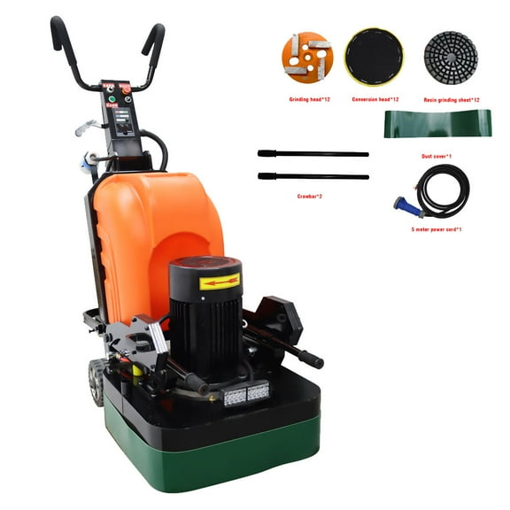 Concrete Floor Grinder 12 Grinding Head Wet And Dry Ground Floor Sander Polishing Machine 220V