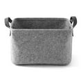 thumbnail image 6 of Collapsible Storage Bins Cozival Foldable Storage Bin with Cotton Rope Handles, Collapsible Organizer Basket for Home, Office, Or Playroom, Multipurpose Use for Supplies And Essentials, Grey, 6 of 6