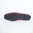 thumbnail image 5 of OOOUM Women V Cut Faux Leather Ballet Flats Slip On Soft Casual Slip On Loafers Lightweight Flexible Daily Walking Shoes Wine US:6, 5 of 8