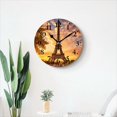 thumbnail image 6 of 10 Inch Wall Clock Battery Operated Square Clock for Office, Kitchen, Outdoor, Living Room, Stunning View Of The Eiffel Tower At Sunrise, 6 of 7