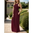 thumbnail image 5 of Women's Pocketed Round Neck Sleeveless Dress 95% Rayon 5% Spandex Comfortable Everyday Wear Easy Care Soft Stretch, 5 of 8