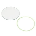 thumbnail image 1 of Unique Bargains 2' Dia Polished Edge Round LED Lens Flashlight Glass Lens with Silicone Ring Transparent Green, 1 of 5