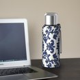 thumbnail image 5 of 20 Oz Blue and White Pioneer Flower Coffee Tumbler Double Wall Insulated Stainless Steel Water Bottle | Metal Reusable Thermoses Flask with Cup Cap | Leak & Sweat Proof with Anti-Dust Lid, 5 of 7