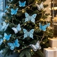 thumbnail image 4 of Lilixerw Glitter Butterfly Clips 10 Pack, Mesh Tulle Artificial Butterflies 11.02x7.28x0.79 inch, for Christmas Tree Wreath Garland Wedding Decoration, 4 of 6