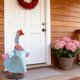 thumbnail image 4 of Traje y sombrero de ganso para estatua de 58 cm | Vestido de ganso de jardín con bufanda | Decoración de patio y jardín para exhibición en porche exterior, 4 of 6