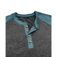 thumbnail image 7 of Kaemgyyd Men's Henley Shirts Lightweight Short Sleeve Casual Basic Tee Comfort Fashion Color Block Button Muscle T-Shirt, 7 of 7