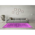 thumbnail image 3 of Ahgly Company Indoor Square Oriental Pink Industrial Area Rugs, 4' Square, 3 of 4