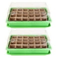 thumbnail image 1 of 24 Cells Gardening Mini Breathable Lids Plastic Germination Box Nursery Pots, 1 of 5