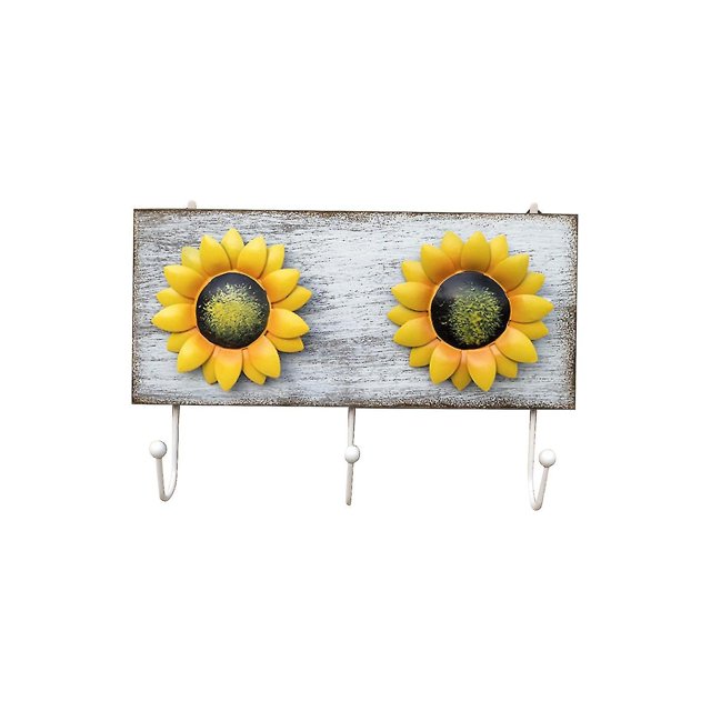 Patio estilo madera pintura decoración hierro girasol combinación llave colgante XianweiShao 8390612812668
