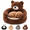 Brown, variant on Teddy Bear Dog Bed for Dogs and Cats, Soft Plush Cuddler Pet Bed with Washable Cover and Anti Slip Bottom, Cozy Puppy Sleeping Bed for Indoor Use