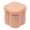 Flower Orange, variant on 12.6" Flower Shaped Storage Ottoman Cube, Faux Teddy Fur Foot Stool with Storage, Pink, Boucle Seat for Living Room