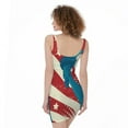 thumbnail image 2 of American Statue Of Liberty Print Sleeveless Bodycon Dress, American Flag Fashion Summer Maxi Dress For Women. Gifts For Us Independence Day, 4Th Of July, 2 of 4