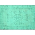 thumbnail image 1 of Ahgly Company Machine Washable Indoor Rectangle Persian Turquoise Blue Traditional Area Rugs, 2' x 5', 1 of 4