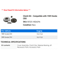 thumbnail image 2 of Clutch Kit - Compatible with 1989 Honda CRX, 2 of 2
