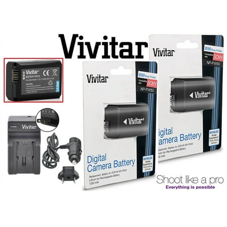 2Pc Super Hi NP-FW50 Li-Ion Battery & Charger For Sony Alpha ILCE-7R a7R Mark II