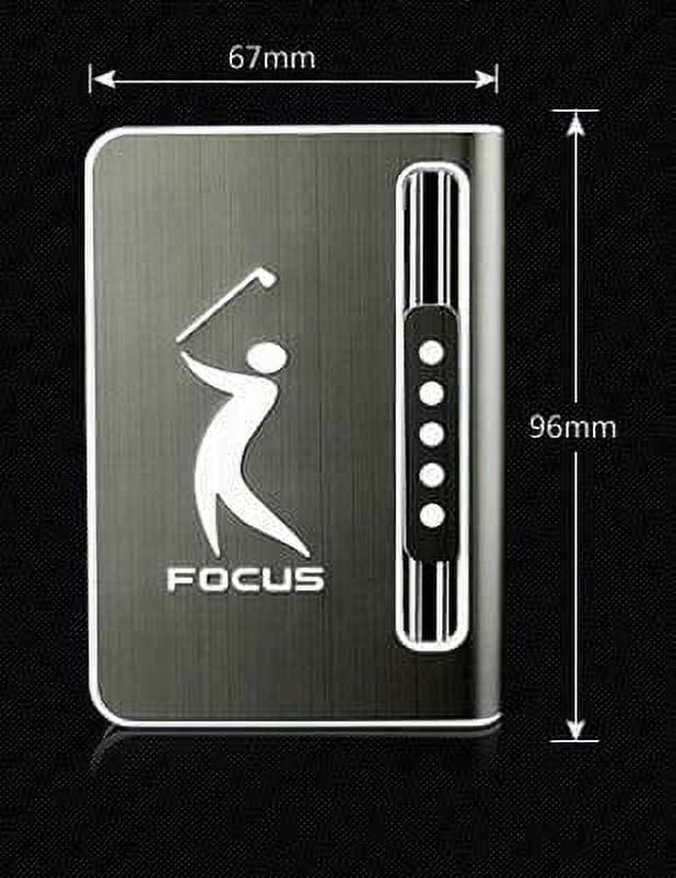 FOCUS 10 pack Automatic Loading Cigarette Case Dispenser With Built in Torch  Lighter (SILVER COLOR)- FOR KING SIZE CIGARETTES (GD-1330 , FREE CAR sticky  pad for Phone PDA MP3 MP4)