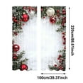 thumbnail image 2 of Holiday Printed Curtains 2 Piece Of 2D Flat Printed Red Printed Curtains With Snowflake And Patterns Suitable For Bedroom Living Practical Christmas, 2 of 6