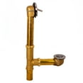 thumbnail image 5 of Westbrass 14" Brass Bathtub Assembly with Trip Lever and Strainer Drain, Polished Chrome, 5 of 17