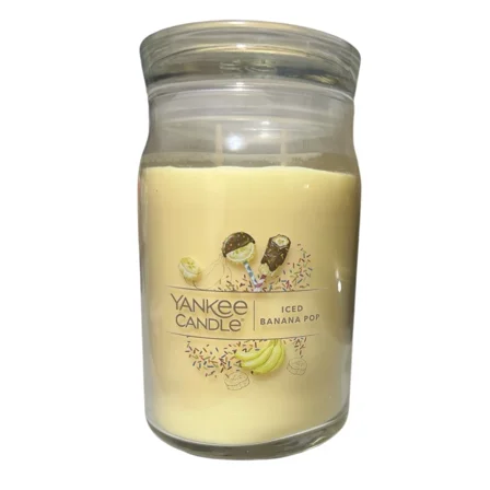 Yankee Candle Iced Banana Pop Large Signature Candle, 20 Oz