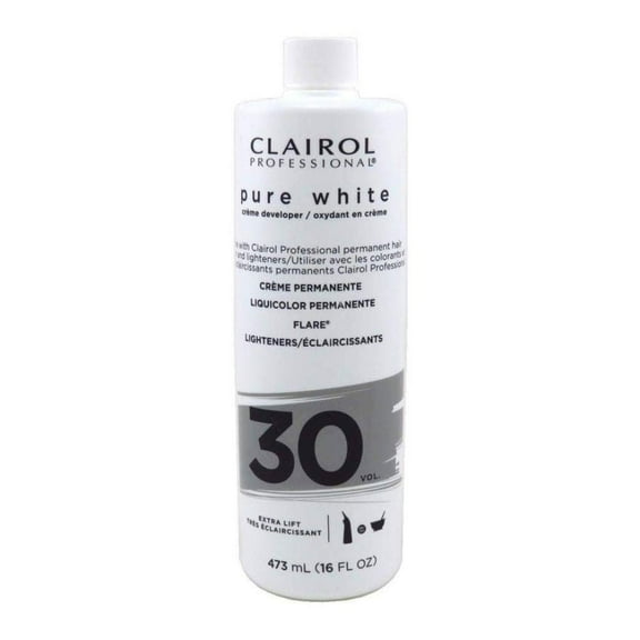 Clairol Professional Pure White 30 Volume Creme Developer, 16 Oz., Pack of 12