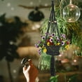 thumbnail image 5 of Northlight 43" Lattice Pattern Macrame Indoor Planter Hanger - Black, 5 of 6