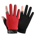 thumbnail image 1 of Guantes de pesca de dos dedos para hombre, para exteriores, con protección solar, antideslizantes, para ciclismo, transpirables, con pantalla táctil, finos y deportivos para ciclismo, 1 of 2