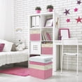 thumbnail image 2 of Twill Storage Baskt Set - 3 Pack, Pink, 2 of 5