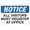 Color 3097, variant on Notice All Visitors Must Register at Office Warning Sign, Business Security Metal Tin Signs, Cautions Safety for Workplace Offices Outdoor Areas Wall Decor 12" x 8"