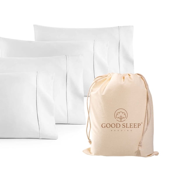 Fundas de almohada Good Sleep Bedding de algodón egipcio 1000 hilos, juego de 4