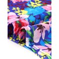 thumbnail image 5 of Agnes Orinda Women's Plus Size Dress Floral Print Crew Neck Tulip Short Sleeve Flowy Summer Midi A Line Dresses with Pocket 3X Blue Purple, 5 of 6