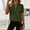 Army Green, variant on Womens Zipper Tshirts Short Sleeve Casual V Neck Shirts Plain Basic Solid Color Tunic Spring Summer Clothes Blue XL
