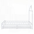 thumbnail image 5 of Full Size Metal Platform Bed with No Box Spring,White,Stable for Bedroom, 5 of 19