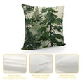 thumbnail image 4 of SHANXI  Watercolor Green Tree Pillow Cover  Teal Tree Decoration Holiday Farmhouse Pillow Case Nature Forest Decor for Home Sofa Couch  22x22in, 4 of 5