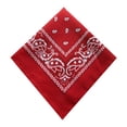 thumbnail image 2 of Matsuzay Moda Hip Hop algodón pañuelo cuadrado bufanda negro rojo Paisley diadema impresa para mujeres/hombres/niños/niñas sombreros Almacenamiento y organización del hogar rojo, 2 of 6