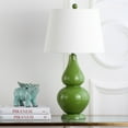thumbnail image 6 of SAFAVIEH Cybil 26 in. Green Glass Table Lamp with Off-White Cotton Shade, Set of 2, 6 of 8