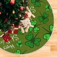 thumbnail image 5 of FMSHPON Clover Leaves Xmas Christmas Tree Skirt Stand Mat for Holiday Party Decoration Indoor Outdoor 48 inches, 5 of 6