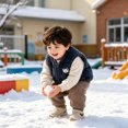 thumbnail image 3 of Faraee Baby Boys Girls Zip Up Fleece Vest Cute Bear Print Toddler Fuzzy Fall Winter Outwear Size 3M-4T,Blue, 3 of 9