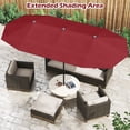 thumbnail image 4 of Gymax 13 FT Double-sided Patio Umbrella Outdoor Large Twin Size Umbrella Red, 4 of 10