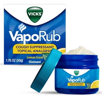 Vicks Vaporub Cough Suppressant Chest Rub Ointment, Original, 6 oz