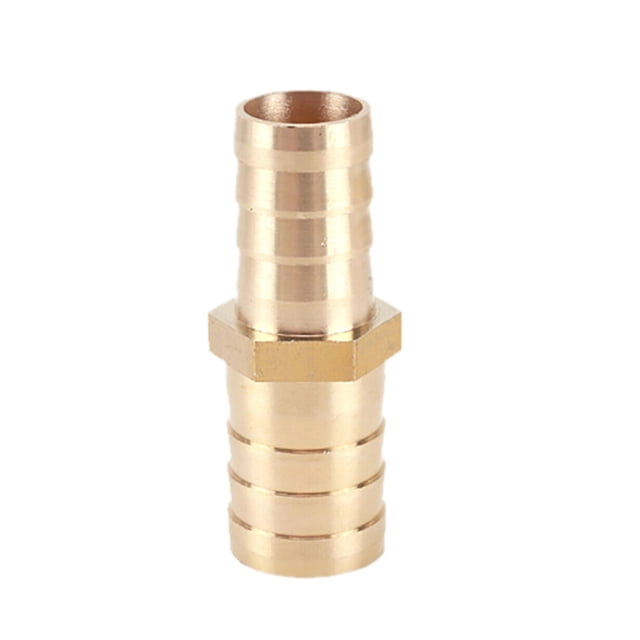 maskred Copper Brass Joiner Barbed Reducer Straight Hose Coupler Fitting Reducer Connector 19mm-16mm 1Set