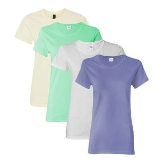 BillionHats Womens T-Shirts, 12 Pack, 100% Cotton, Crew Neck Scoop