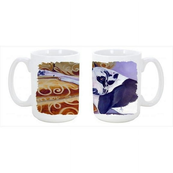 Harlequin Natural Great Dane Dishwasher Safe Microwavable Ceramic Coffee Mug 15 oz.