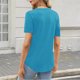 thumbnail image 3 of Camisas de Manga Corta para las Mujeres Casual Color Sólido Plisado V-Cuello Blusas, Moda Verano Top para Diario Y Fiesta, 3 of 7