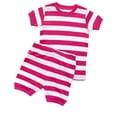 thumbnail image 2 of Leveret Shorts Girls Striped 2 Piece Pajama 100% Cotton (Size 2-10 Years), 2 of 2