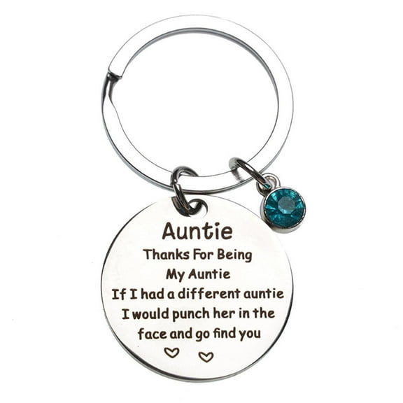JNANEEI Best Aunt Gifts Cool Keychain Auntie Keyring Jewelry Christmas Birthday Gift