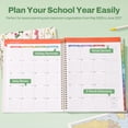 thumbnail image 4 of SUNEE Teacher Planner 2026-2027 Academic Year, 7 Periods Lesson Plan Book Jul 2026 - Jun 2027, 8.5"x11"Daily Weekly Monthly Organizers Horizontal Layout with Calendars, Bookmark, Tabs, Wildflowers, 4 of 7