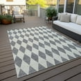 thumbnail image 6 of Addison Rugs Chantille Indoor/Outdoor Transitional Diamonds Gray Washable Rectangle Rug, 9' x 12', 6 of 6