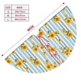 thumbnail image 3 of Yiaed Blue White Striped Sunflower Print Christmas Tree Skirt , Tree SkirtsTree Mat for Christmas Winter Holiday Indoor Decorations-36", 3 of 7