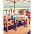 thumbnail image 2 of Outdoor Tablecloth with Umbrella Hole & Zipper, Orange Blue Pumpkins Fall Rectangle Tablecloth 60x84 Inch, Vintage Thanksgiving Wheat Patio Table Cover Waterproof Table Cloth for Picnic/Party, 2 of 6